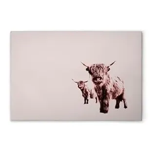 A.S. Création Leinwandbild Tiere Kühe - Wandbild in Beige, Braun - 70 x 50 cm - DD132245