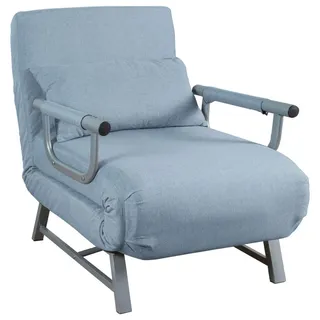 VCM Schlafsessel Kolino Polyester 64 x 95 x 78 cm Blau mit Liegefunktion