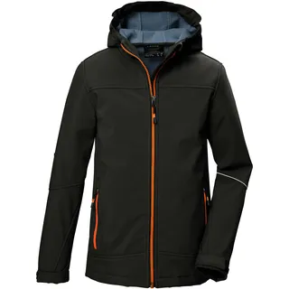 KILLTEC Jungen, Softshelljacke/Outdoorjacke mit Kapuze KOW 366 BYS SFTSHLL JCKT, schwarz, 140, 42161-000