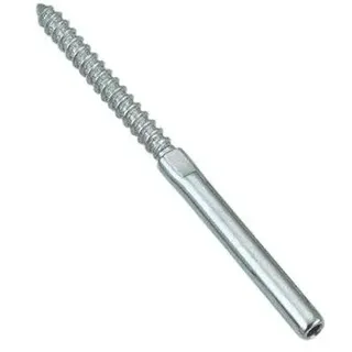 Terminal mit Holzgewinde, rechts, A4, für Drahtseil 6mm, Gewinde 12mm