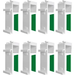 Klemmfix Halterung Klemmhalter Lang für Klemmfix 8 Stück Klebehalter für Klemmfix Rollo Doppelrollo DuoRollo zum Klemmen und Kleben ohne Bohren