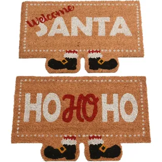 Fußmatte Weihnachtsmann, 60x40x1,5cm, 2 Modelle. basics - Bunt