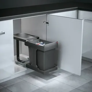 Solo 3634, Abfallsammler für Drehtüren, graphitgrau