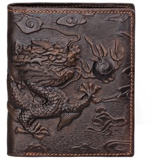 Medifier Dragon-Muster Geldbörse aus echtem hochwertigem Leder in 3 Stil