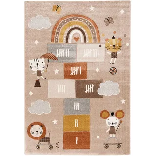 Pergamon Kinder Teppich Maui Kids Spielwelt , Beige , Textil , Animalprint , 140x200 cm , Teppiche und Böden, Teppiche, Kinderteppiche