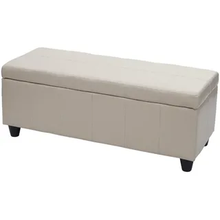 MCW Truhenbank Kunstleder Beige 114 x 45 x 45 cm