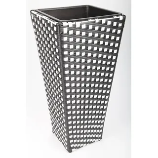 point-garden Blumenkübel Pflanzkübel Pflanzgefäß Blumentopf Polyrattan H 61cm