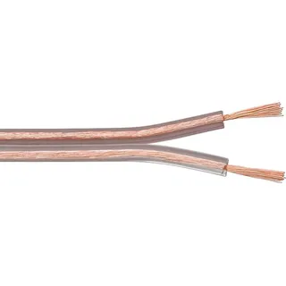 goobay Lautsprecherkabel Transparent CCA (25 m, 2.50 mm2), Lautsprecherkabel, Transparent