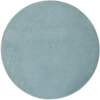 Paco Home Porto 890 Kurzflorteppich Ø 120 cm Blau/Türkis