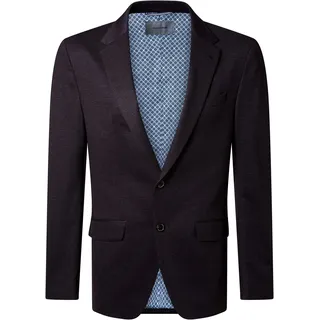 Sakko PIERRE CARDIN "Lucas", Herren, Gr. 50, schwarz (winetasting), Obermaterial: 57% Polyester PES. 37% Viskose CV. 6% Elasthan EL. Futter: 100% Polyester PES., uni, modern fit, tiefer V-Ausschnitt, Sakkos Sakko, mit Knöpfen