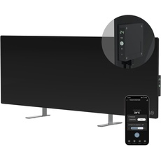 AENO LED Smart Panel Infrarotstrahler mit WiFi 700W Energiesparend und umweltfreundlich Wandmontage oder freistehende Infrarotheizung Reddot Winner 2023, Schwarz