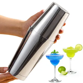 BAIFULAI Boston Cocktail Shaker, 700ml & 600ml Boston Shaker aus Edelstahl und beschwert, Cocktailshaker, Bar Shaker, 2-teilig, Shaker Cocktailset für Anfänger professionelle Barkeeper Bar Party