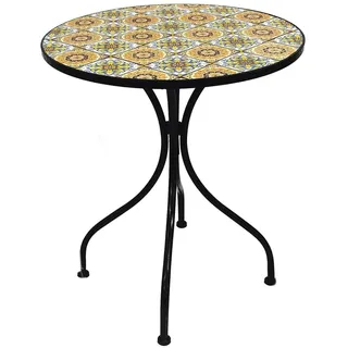 Mojawo Mosaik Mosaiktisch Bistrotisch 60 x 60 x 70 cm Rot