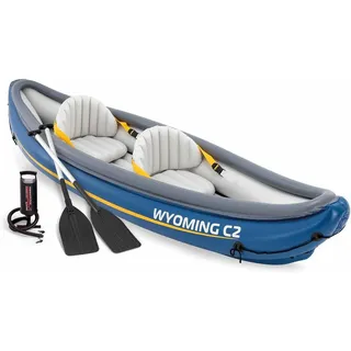 Intex 68389N Kajak Wyoming C2 2-Personen Schlauchboot 302x89x53cm inkl. Paddel