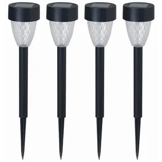 LUXFORM Gartenleuchte »Solar-Gartenlampe Montpellier - 4 Stück« LED-Modul 4 Stk. Aus Kunststoff gefertigt, schwarz