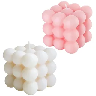 Yuannee Duftkerze in Würfelform,2 PCS Würfelförmige Duftkerze Bubble Candle | Duftkerze Aromatherapie Deko Kerze aus Soja Bienenwachs für Dekoration Aesthetic Wohnzimmer Schlafzimmer Meditation