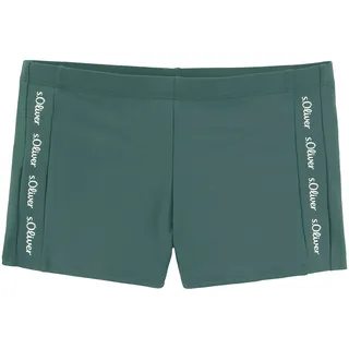 s.Oliver Boxer-Badehose mit Markenschriftzügen, blau