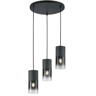 Trio Robin 3-flg. 37 cm rund schwarz matt