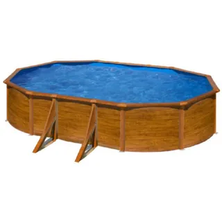 Gre Pacific Oval 610 x 375 x 120 cm inkl. Sandfilteranlage, Filterpumpe, Reinigungsset, Poolleiter