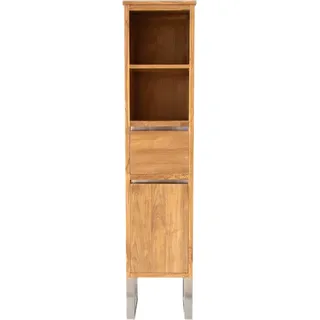 Teako Design Badschrank Titiana Teakholz Edelstahl 35x40x180 cm