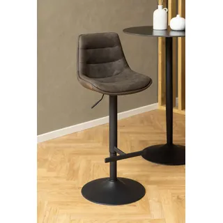 Actona GROUP »Adisa Barstuhl, Küchenstuhl,« Stoff, schwarzer Trompetenfuß, Gasfeder, drehbar, 2er-Set,