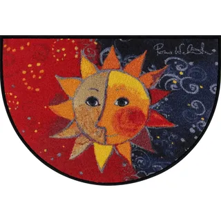 Salonloewe Rosina Wachtmeister Fußmatte Sole Nuovo 60 x 85 cm Katzen bunt witzig Eingangs-Matte Fußabtreter waschbar