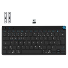 Bild von Go Bundle Tastatur Maus Set Kabellos - Bluetooth Maus und Tastatur Klein mit 2,4 GHz Funk, Multi-Device Funktastatur mit Maus, Wireless Keyboard & Mouse für Mac/PC/Tablet/iPad/Laptop/Android