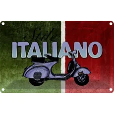 Blechschild 20x30 cm - Mofa Stile Italiano Italien Scooter