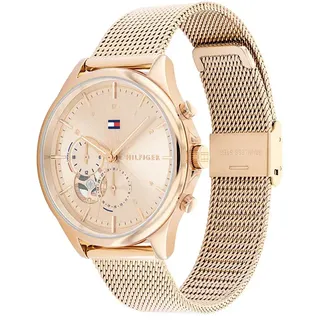Tommy Hilfiger Quinn 38 Mm Damenuhr - Rose Gold / Rose Gold / Mineral - One Size