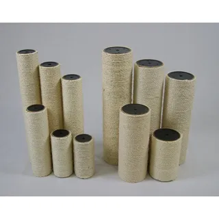 animal-design Sisal Ersatzholme rund Ersatzstamm für Kratzbäume und Katzenbäume Ersatzteil Kratzstamm Säule, Länge:17 cm, Durchmesser:8 cm - Beige
