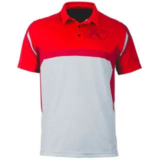 Klim Launch Kurzarm-poloshirt - Fiery Red / Chili Pepper - L