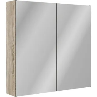 Fackelmann Spiegelschrank Compact Line 70 cm x 68 cm x 15,6 cm Sonoma Eiche
