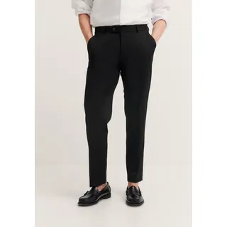 Anzughose BUGATTI "Regular Fit", Herren, Gr. 60, Normalgrößen, schwarz (290, schwarz), 66% Polyester, 21% Viskose, 10% Polyamid, 3% Elasthan, unifarben, regular fit, Hosen Anzughose, Jersey-Artikel mit Stretch