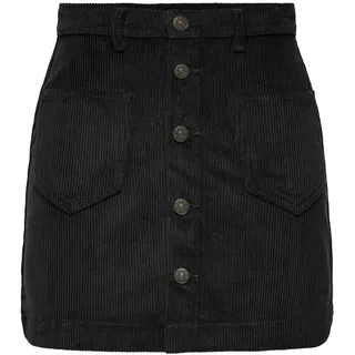 ONLY Damen Onlamazing Hw Skirt PNT Noos Cordrock mini, Schwarz, XXS EU