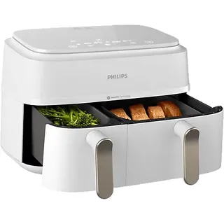 Philips Dual 3000 Series Heißluftfritteuse NA353/10 Weiß/Champagner