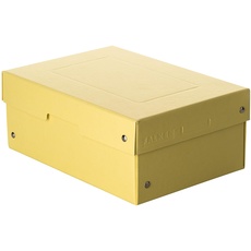Bild von Original Falken PureBox Pastell. Made in Germany. 100 mm hoch DIN A5 gelb. Aufbewahrungsbox mit Deckel aus stabilem Karton Vegan Geschenkbox Transportbox Schachtel Allzweckbox