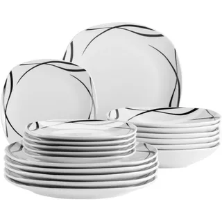 Mäser Serie DECORA, Tellerset, 18-teilig, Porzellan