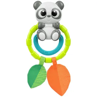 Chicco Panda-Rassel, mit weichen Kunststoffringen zum Zahnen, leicht zu greifen, fördert die Entwicklung der manuellen und visuellen Aktivität, Babyspielzeug 0-18 Monate