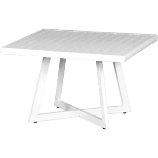 Alexis Lounge Tisch 70x70cm Aluminium matt-weiß Gartentisch Tresentisch Bartisch