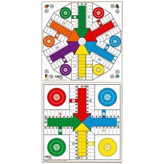 CAYRO - Parcheesi - Brett - Holz - Für 4 bis 6 Spieler - Abmessungen: 40 x 40 cm - Langlebig und leicht zu transportieren - Ideal für die ganze Familie - Garantierter Spielspaß.