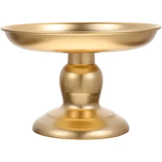 DOITOOL Metall Fruchtplatte Mit Fuß 7.28X7.28X4.92 Zoll Goldene Snackplatte Für Trockenfrüchte Nüsse Und Süßwaren Vielseitiges Dekotablett Für Haushalt Und Gastronomie