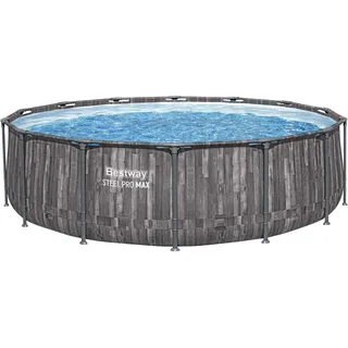 BESTWAY Steel Pro MAX Solo Pool Ø 427 x 107 cm grau
