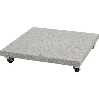 Siena Garden Ennio Granitschirmständer 90 kg mit Rollen hellgrau gebürstet für Ampelschirme