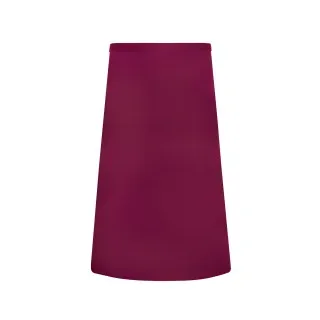 Karlowsky Basic Bistroschürze, 100 x 75 cm, Schürze mit durchgehendem Band aus Schürzenstoff, Farbe: bordeaux