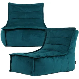 icon Sitzsack Sofa Dolce, 2-er Set , Grün , Kunststoff , 158x68x90 cm , Hergestellt in Deutschland , Wohnzimmer, Sessel, Sitzsäcke, XXL Sitzsäcke