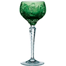 Bild Weinglas mit Schliffdekoration, Grünes Weinglas, Kristallglas, 230 ml, Smaragdgrün, Traube, 0035954-0