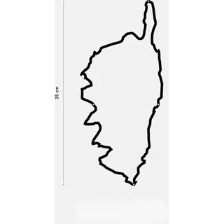 The Line - Korsika - Wanddeko Silhouette - Schwarz