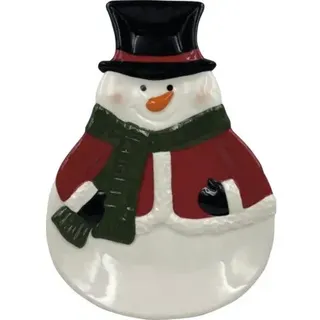 Dekoteller Lafiora Schneemann Keramik 27,7 x 19,7 x 3,5 cm