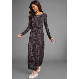 LAURA SCOTT Jerseykleid Schwarz/Rosa Geblümt 46