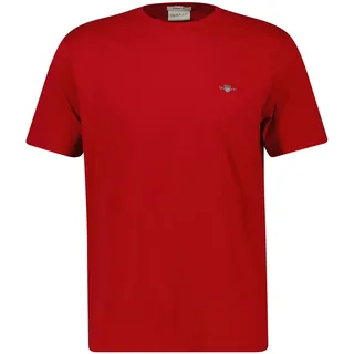 T-Shirt GANT "T-Shirt Reg Shield 1er Pack", Herren, Gr. XXL, rot (rot (ruby)), Obermaterial: 100% Baumwolle CO., Shirts T-Shirt